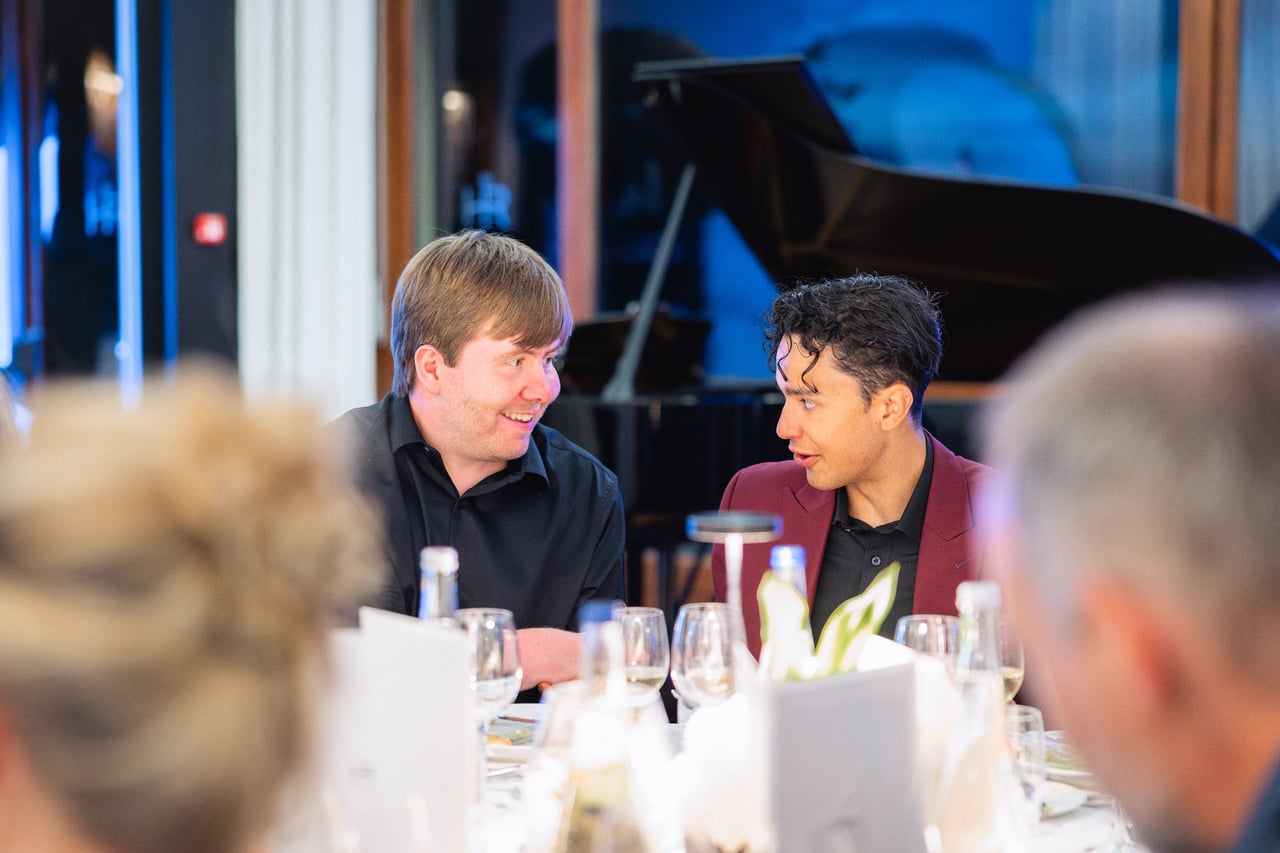 Guests during a corporate dinner