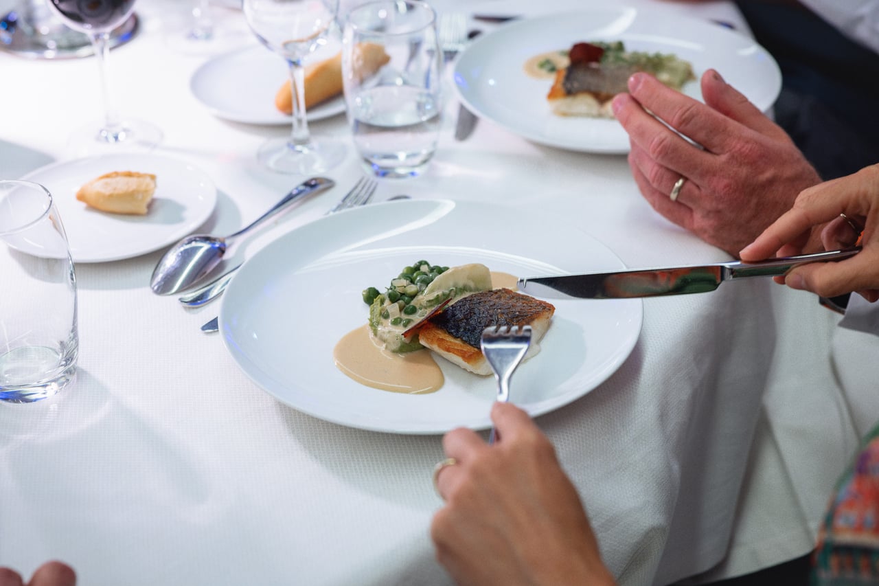 Dinner being served